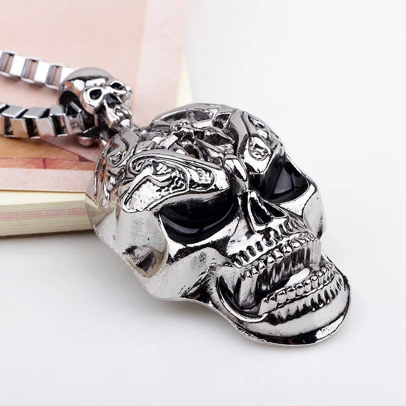 Ziggy Reaktor Skull - Gothic Pendant Necklace by The Nevermore
