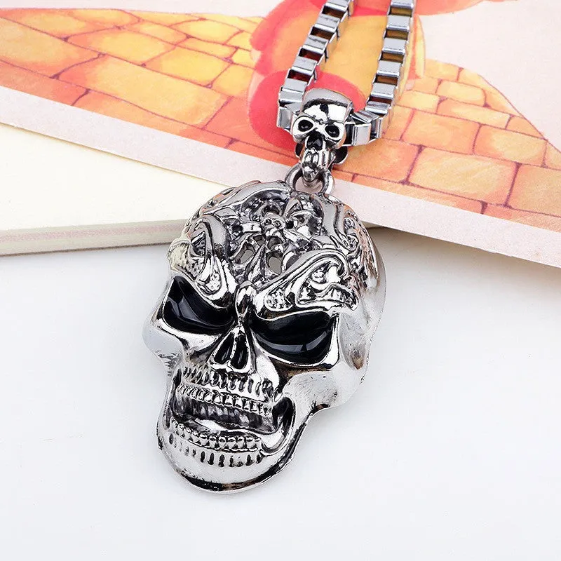 Ziggy Reaktor Skull - Gothic Pendant Necklace by The Nevermore
