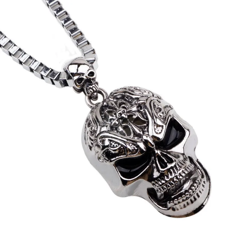 Ziggy Reaktor Skull - Gothic Pendant Necklace by The Nevermore