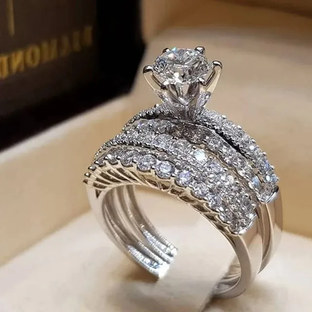 Zircon Anel Austrian Crystals Rings