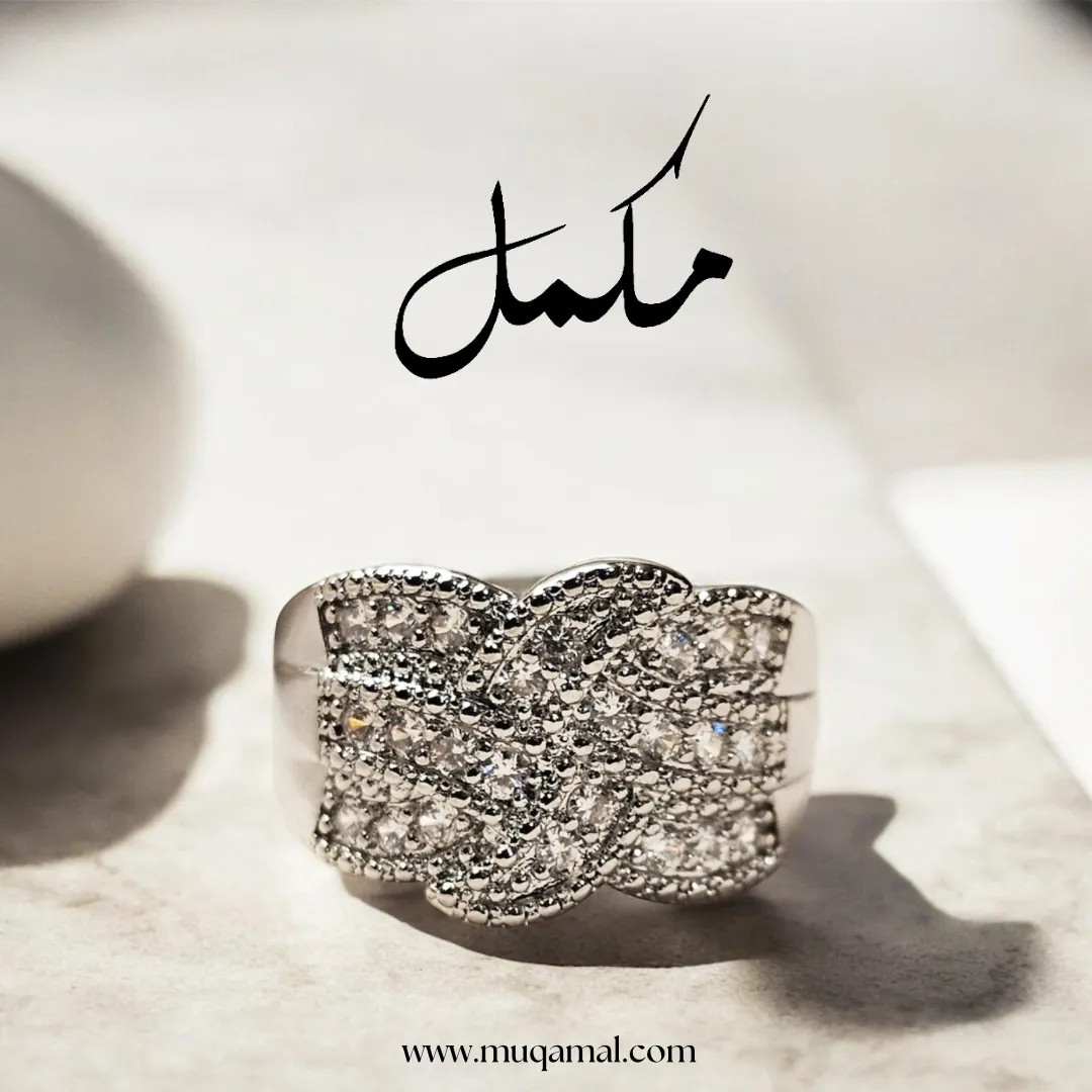 Zircon Stone Silver Ring
