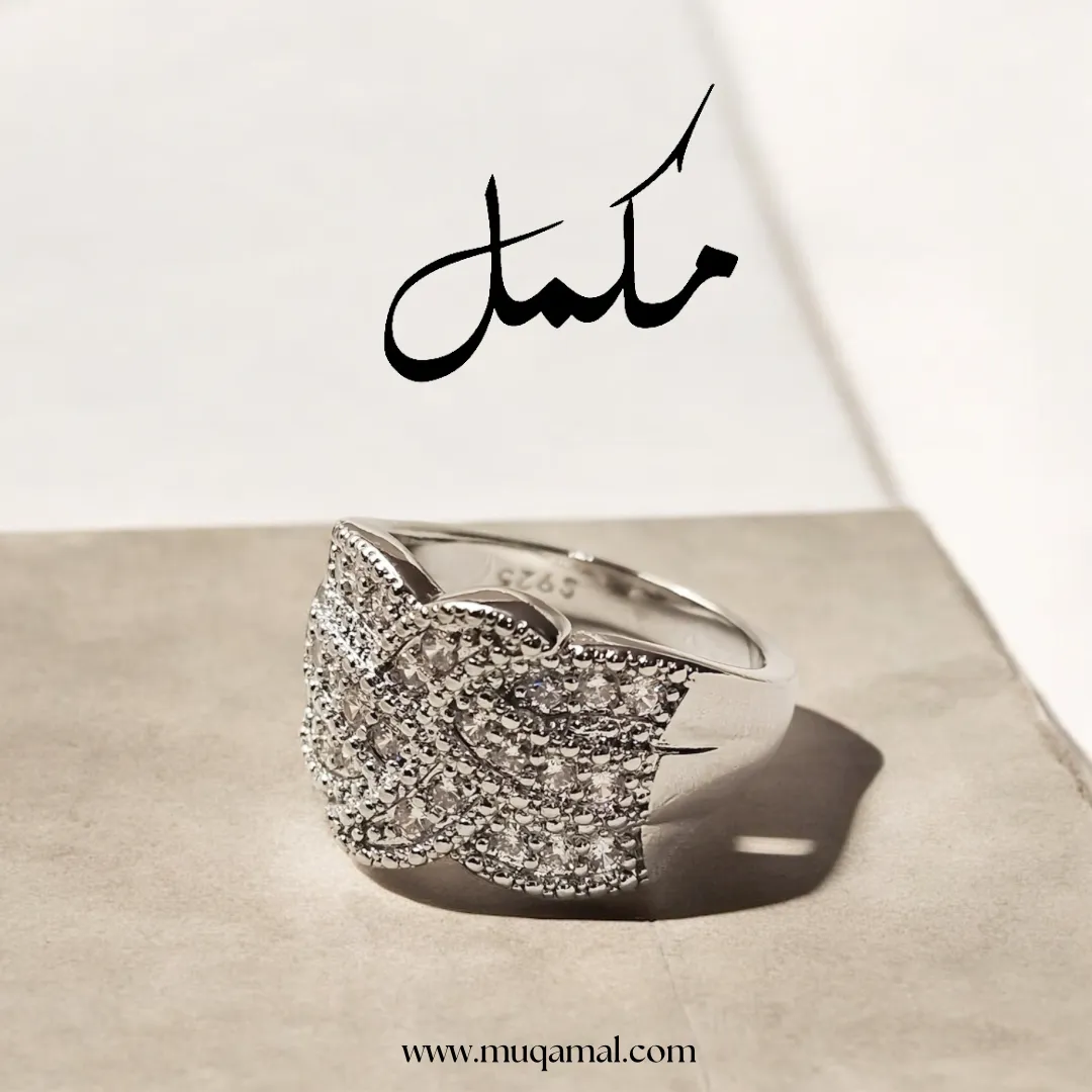Zircon Stone Silver Ring