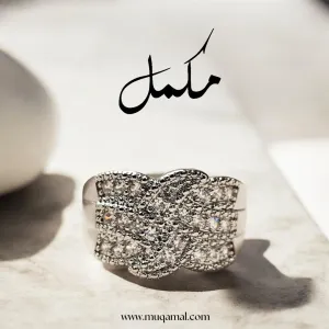 Zircon Stone Silver Ring