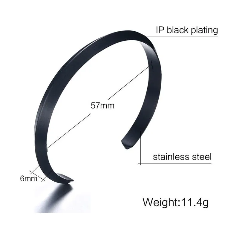 ZORCVENS Unisex Bracelet Cuff Stainless Steel Silver/Gold/Black/Rose Gold