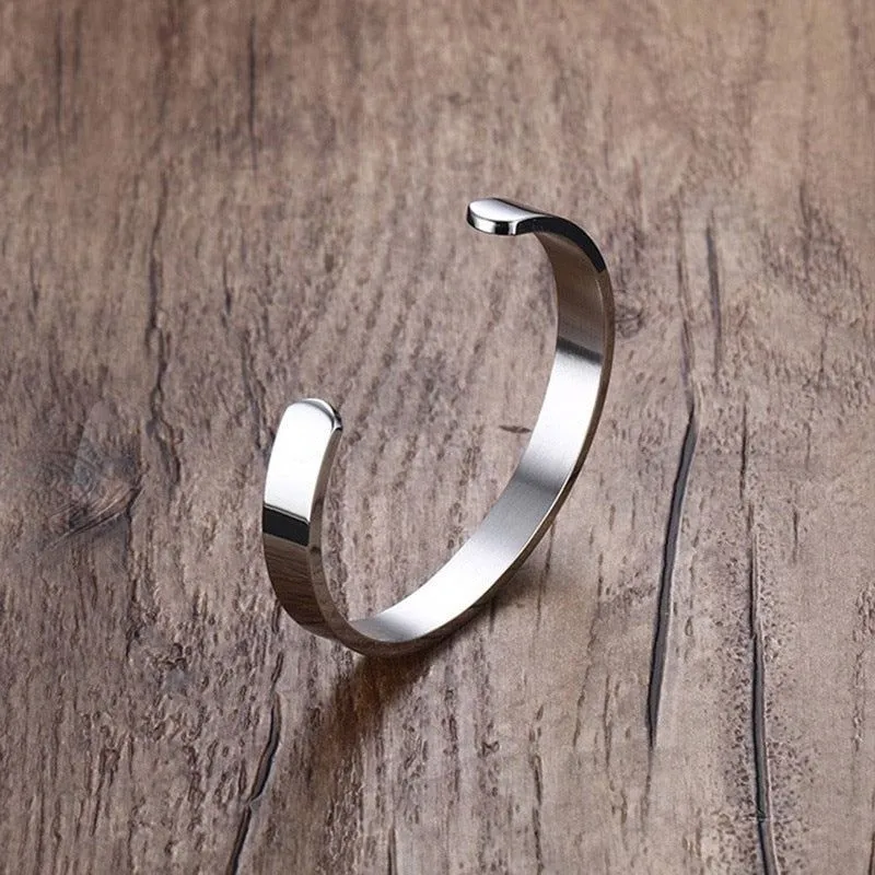 ZORCVENS Unisex Bracelet Cuff Stainless Steel Silver/Gold/Black/Rose Gold