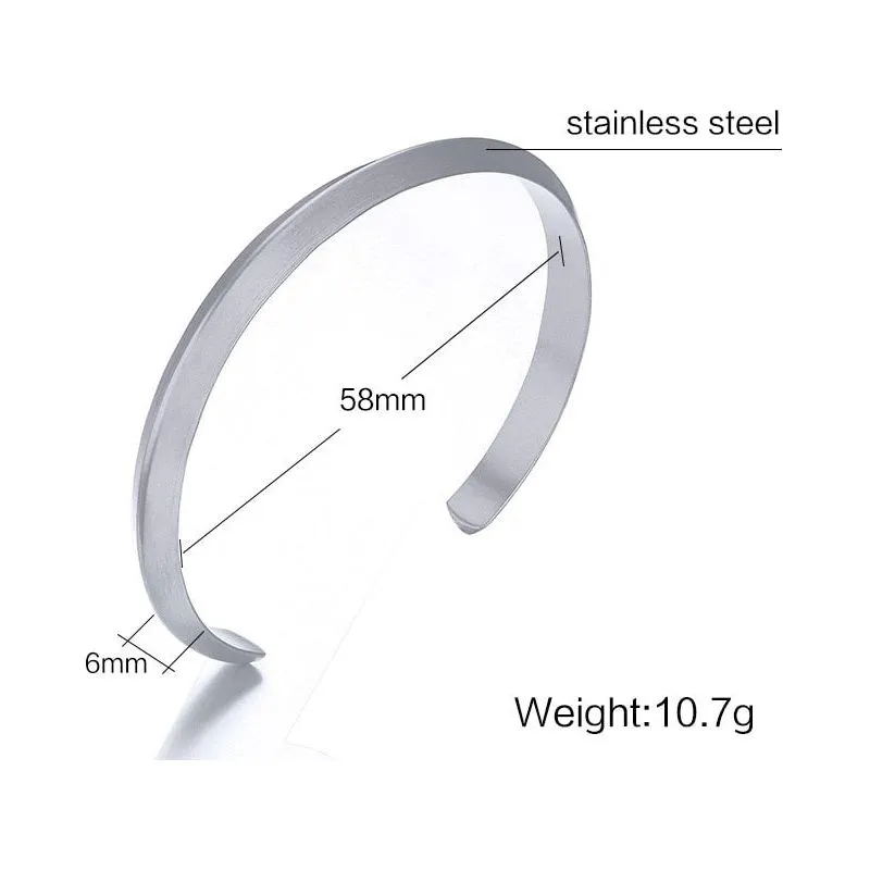 ZORCVENS Unisex Bracelet Cuff Stainless Steel Silver/Gold/Black/Rose Gold