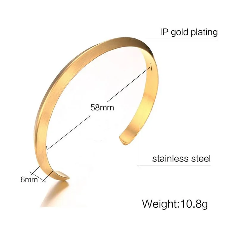 ZORCVENS Unisex Bracelet Cuff Stainless Steel Silver/Gold/Black/Rose Gold