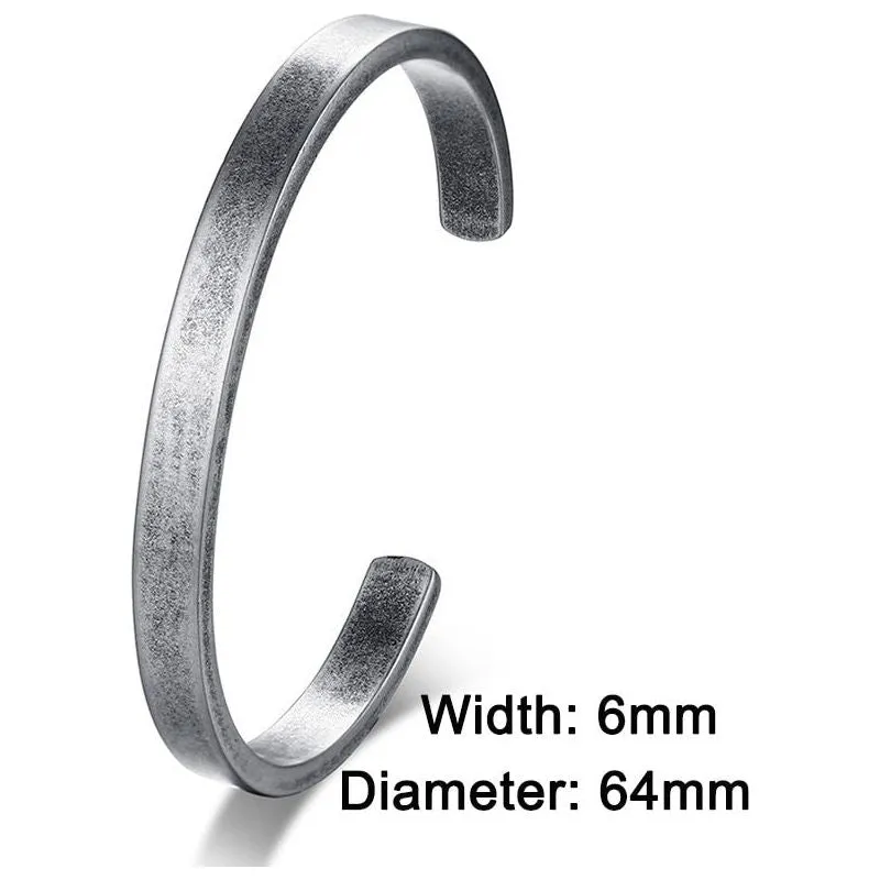 ZORCVENS Unisex Bracelet Cuff Stainless Steel Silver/Gold/Black/Rose Gold