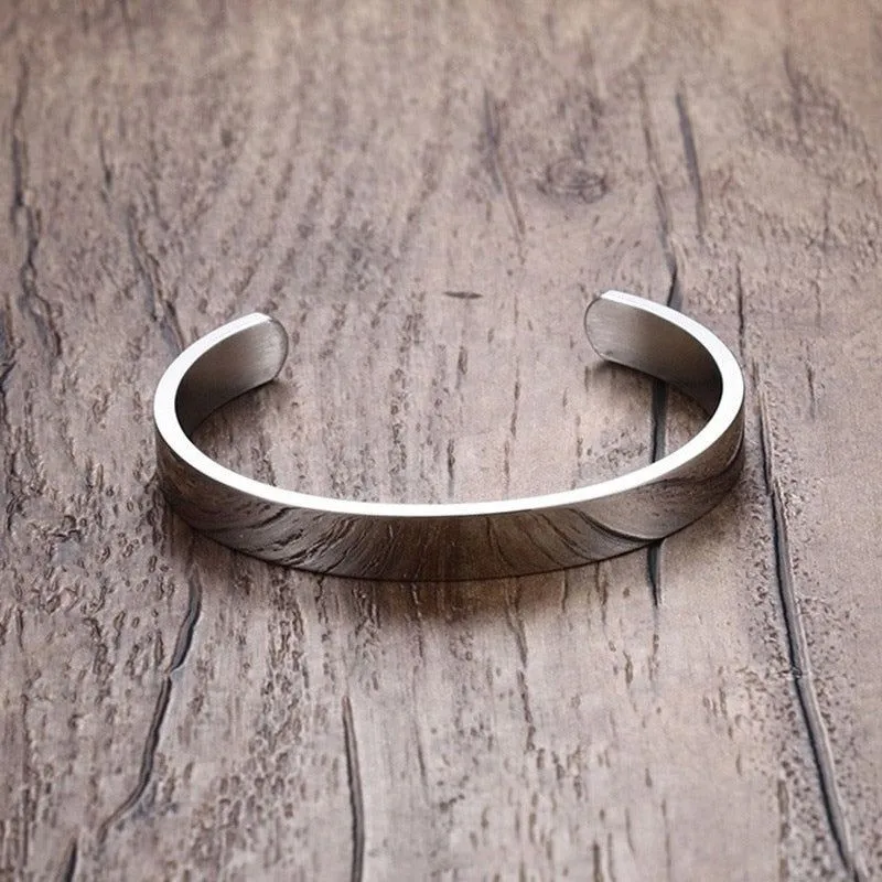 ZORCVENS Unisex Bracelet Cuff Stainless Steel Silver/Gold/Black/Rose Gold