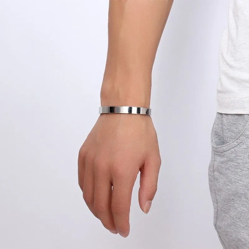 ZORCVENS Unisex Bracelet Cuff Stainless Steel Silver/Gold/Black/Rose Gold