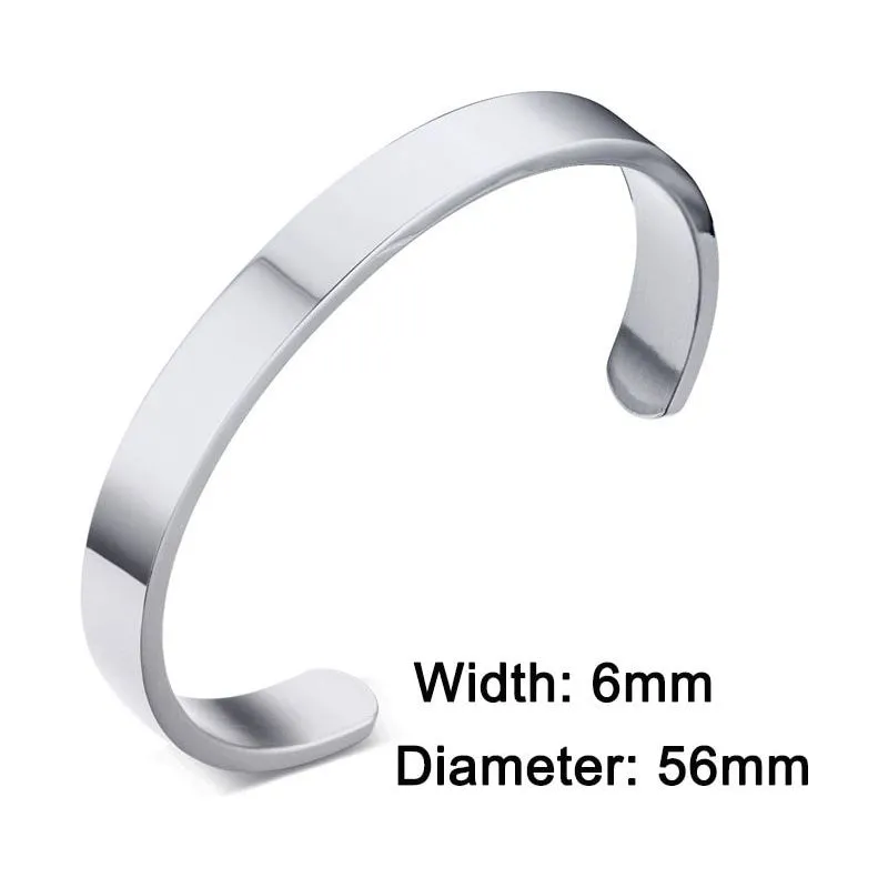 ZORCVENS Unisex Bracelet Cuff Stainless Steel Silver/Gold/Black/Rose Gold